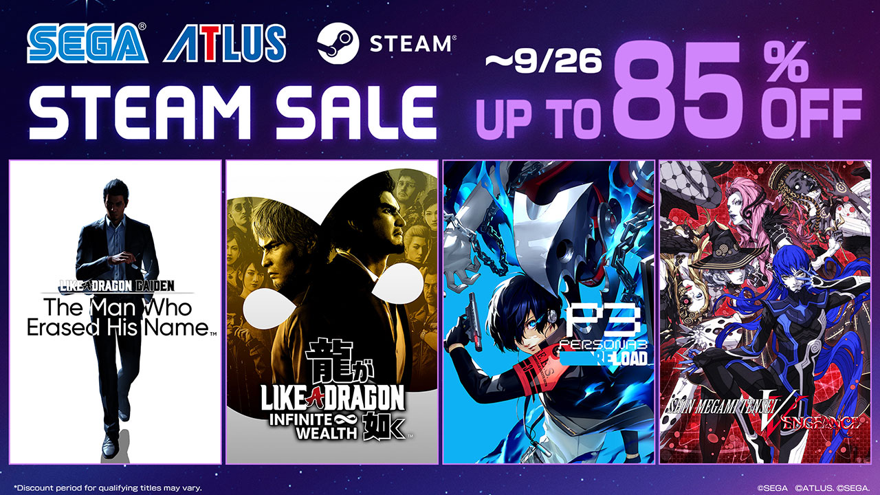 SEGA’s Publisher Sale now live in Steam until September 26