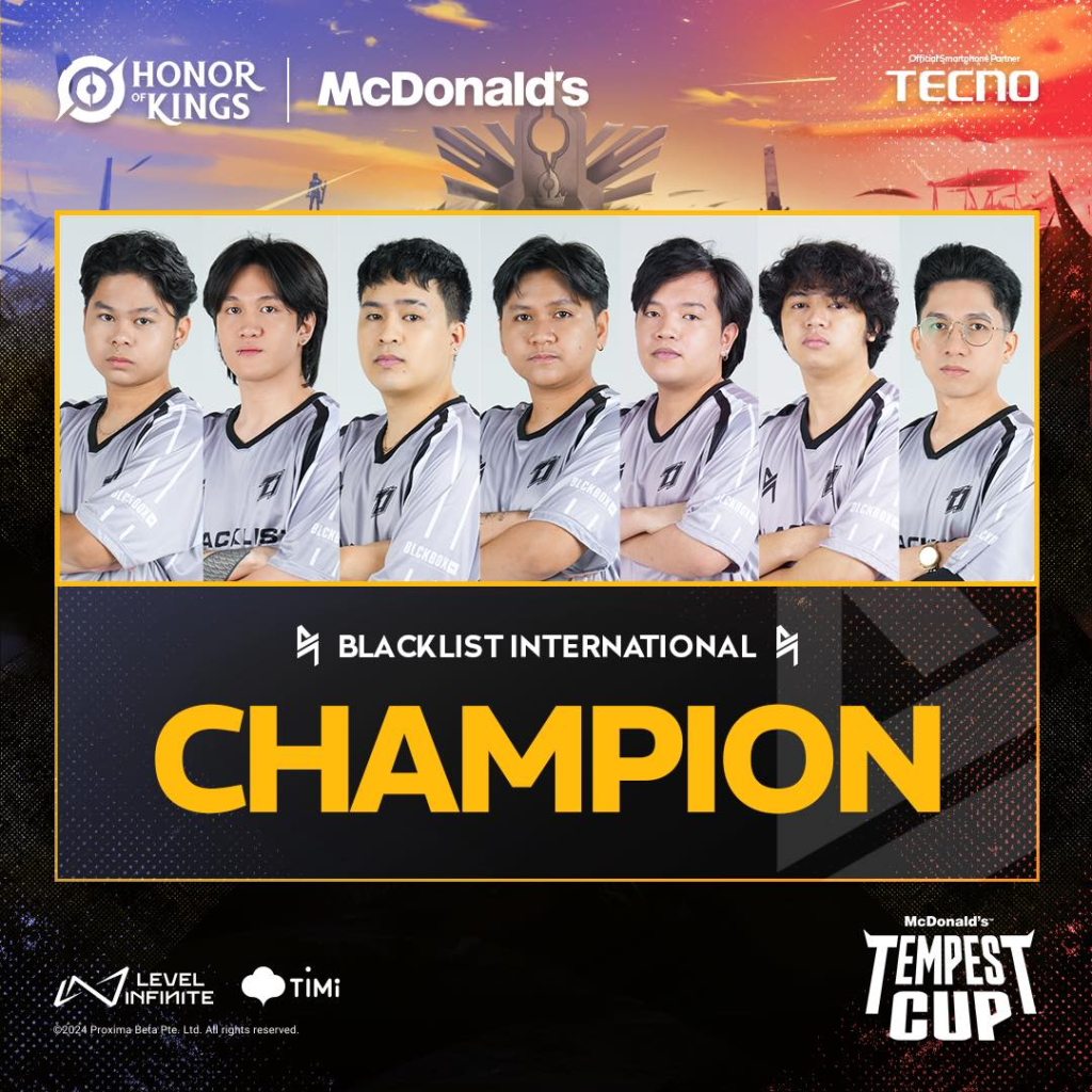 Blacklist International takes the crown at the first-ever McDonald’s Tempest Cup