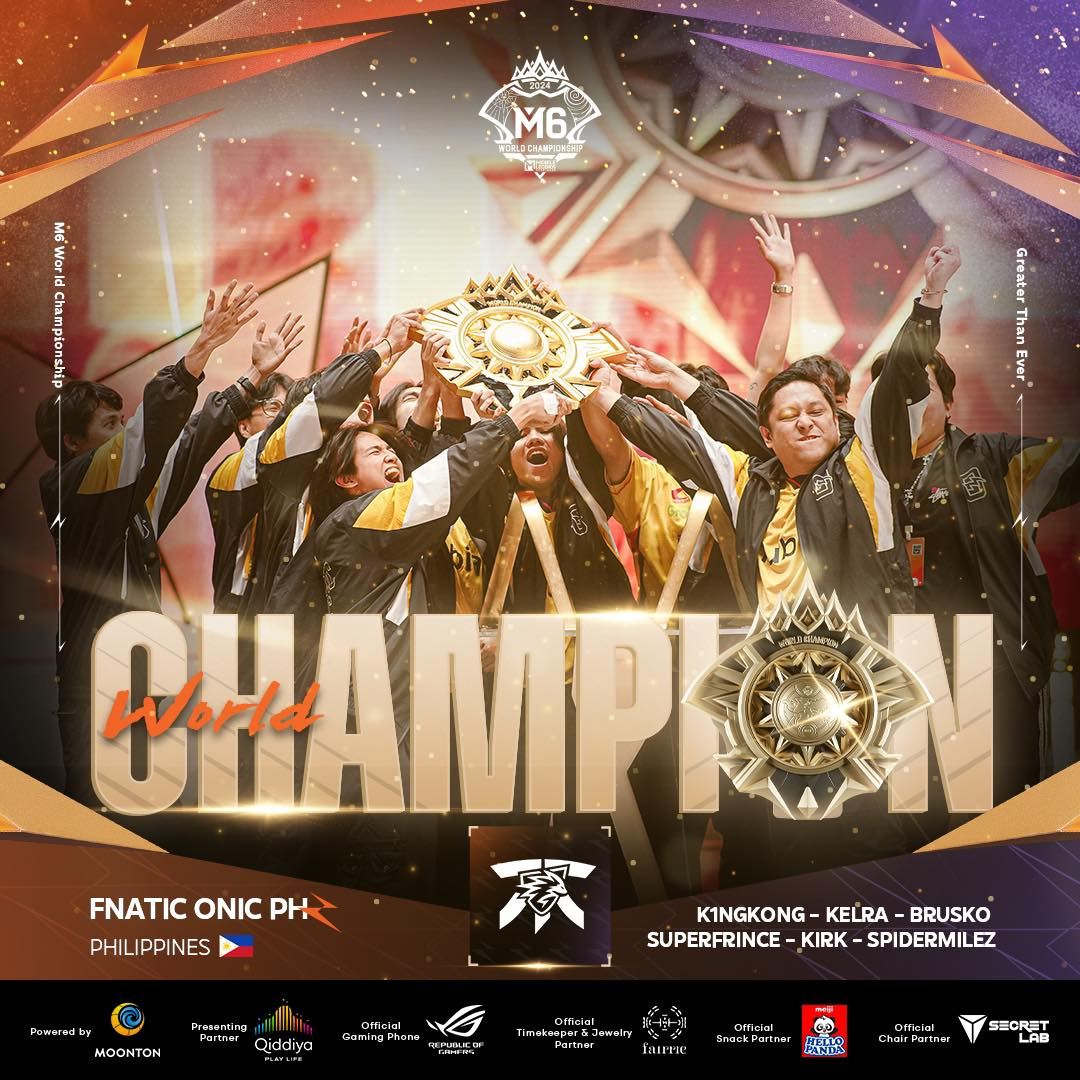 Fnatic Onic PH clinches the Philippines’ fifth consecutive M Series at the M6 World Championship