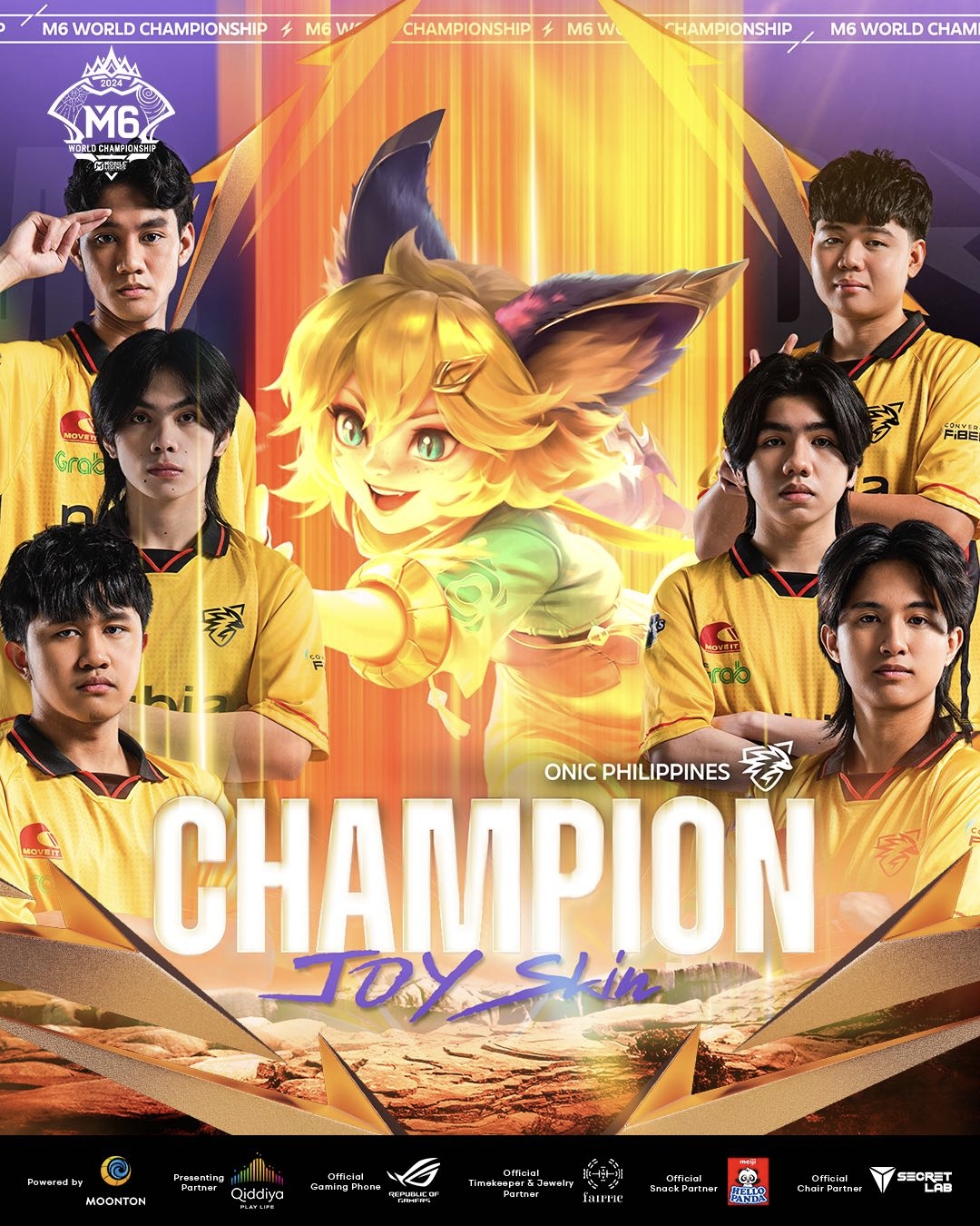 ONIC Philippines Chooses Joy, Kelra points to Beatrix for M6 Champion and FMVP Skin