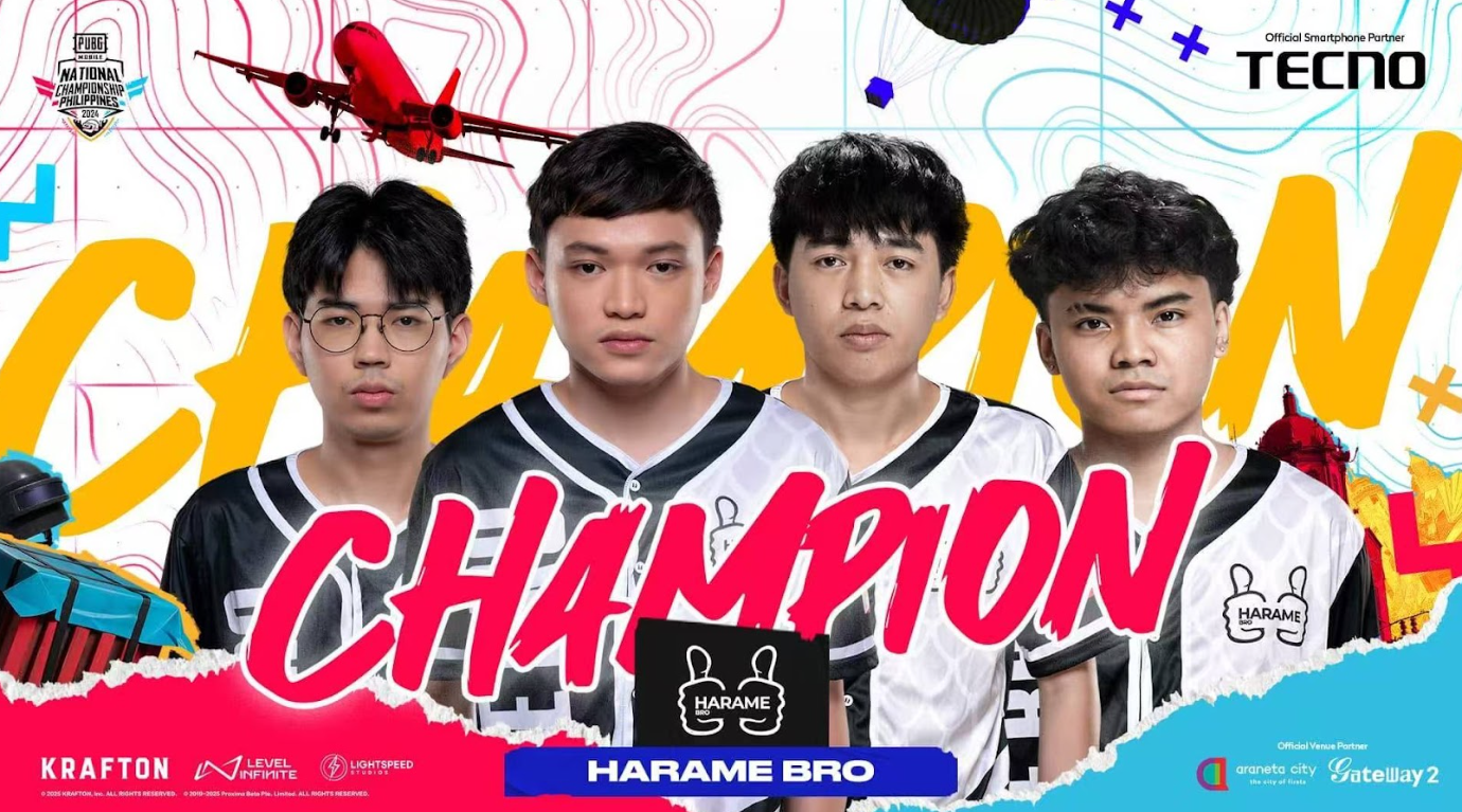 Harame BRO scores a back-to-back championship win at the PUBG Mobile National Championship Philippines 2024