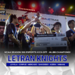 Letran Knights win the first-ever NCAA Esports ML:BB championship at PGDX 2025. A 3-1 finals win seals their historic victory.